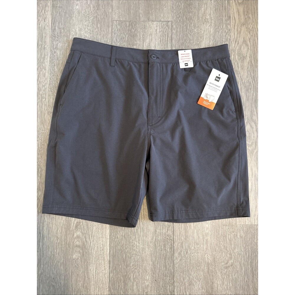 SAXX Men's Go To Town 2N1 Short 8" - SXSP06L Faded Black Size 36 NWT